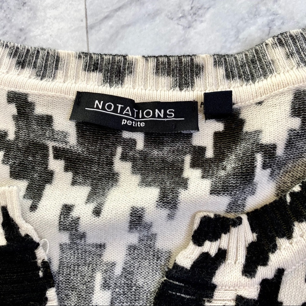 N O T A T I O N S : Houndstooth Patterned Cardigan - image 7